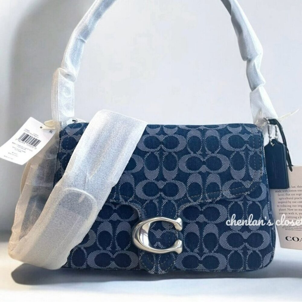 NWT Coach Denim Shoulder Bag - Picture 6 of 16